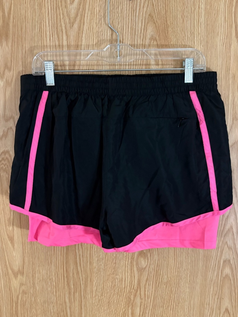 NWT Velocity Black Athletic Shorts with Hot Pink Trim